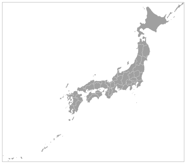 japanmapで描画した日本地図